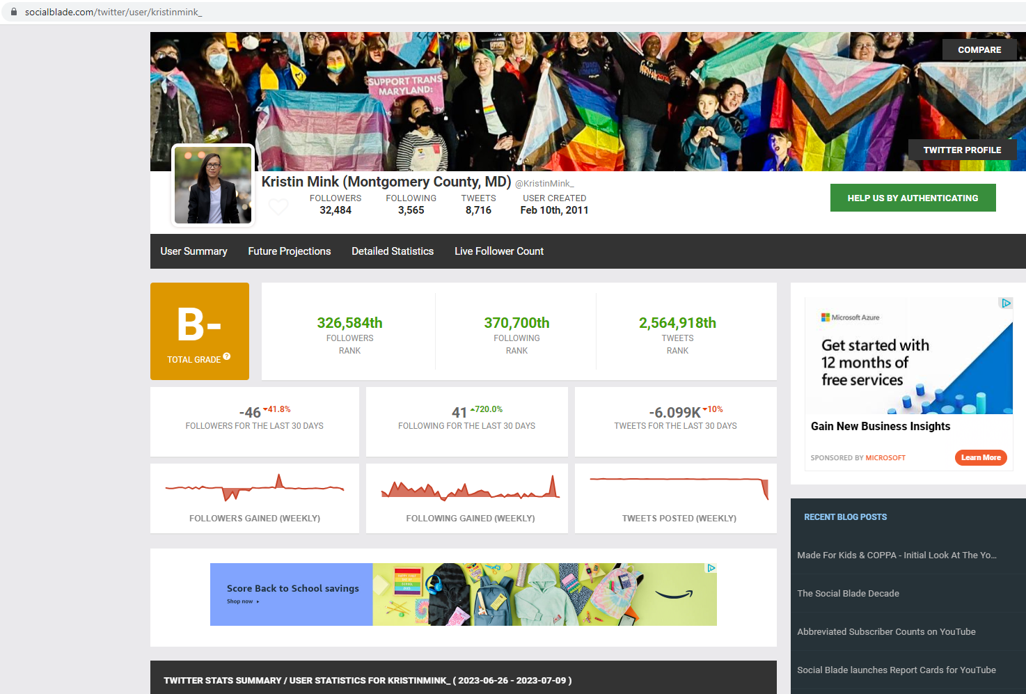 Abbreviated Subscriber Counts on  - Social Blade